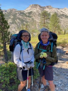 2 female hikers (Diane on left)