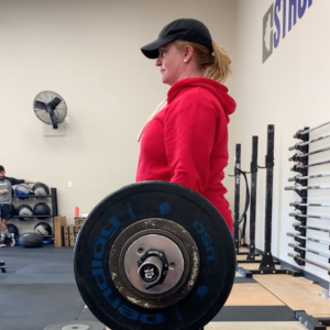 Tracie deadlifting 117.5kg